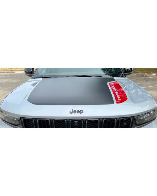 Mopar Trailhawk Hood Graphic Red Black