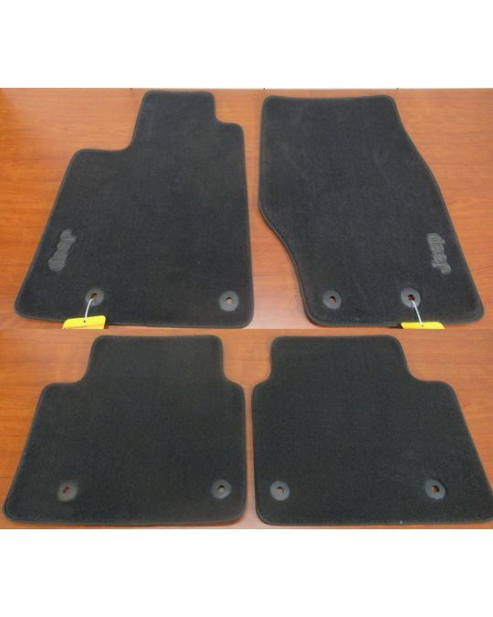 Mopar Premium Carpeted Floor Mats Set Of Four Black With Jeep Logo For First And Second Rows