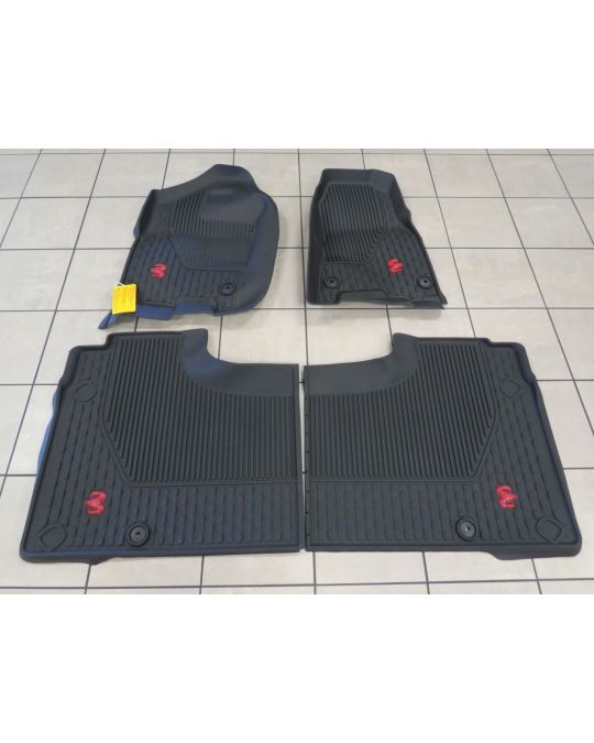Mopar All-Weather Slush Mats Crew Cab TRX Black With Red Rams Head
