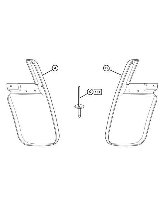 Mopar Splash Guards For 4XE PHEV Sahara And Sport Front Pair Black