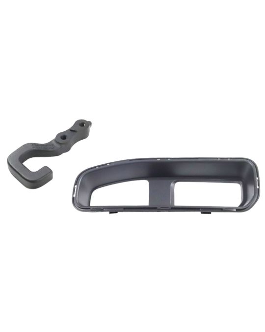 Mopar Tow Hook Kit Single Hook With Passenger Side Bezel - Rear Black